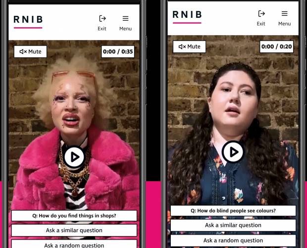 RNIB launches #BeforeYouAsk interactive video chat experience 
